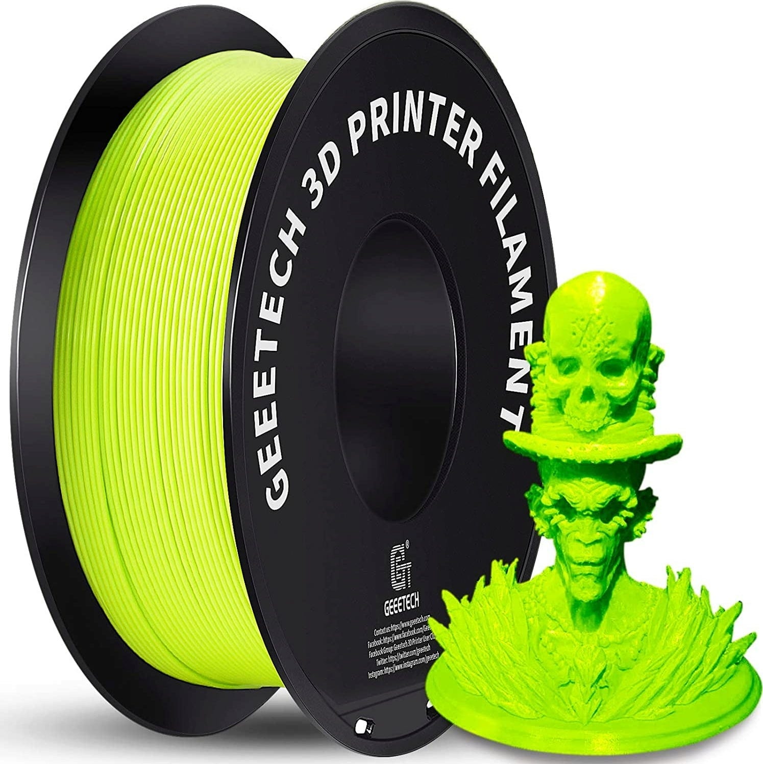 GEEETECH  PLA Apple Green, 1,75 mm / 1000 g    Leicht druckbares Filament mit geringen Fertigungstoleranzen