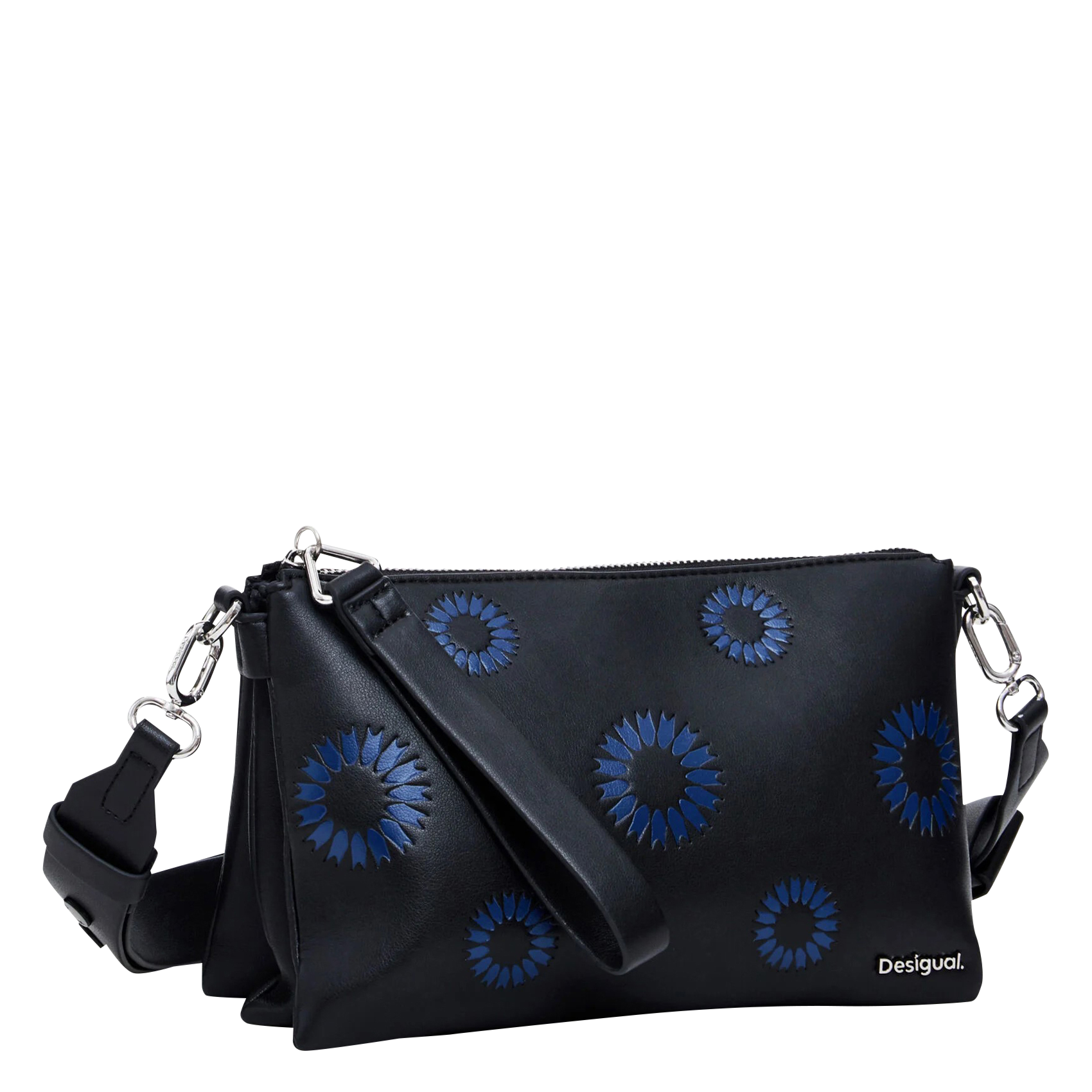 Sac bandoulière à motif | Noir
