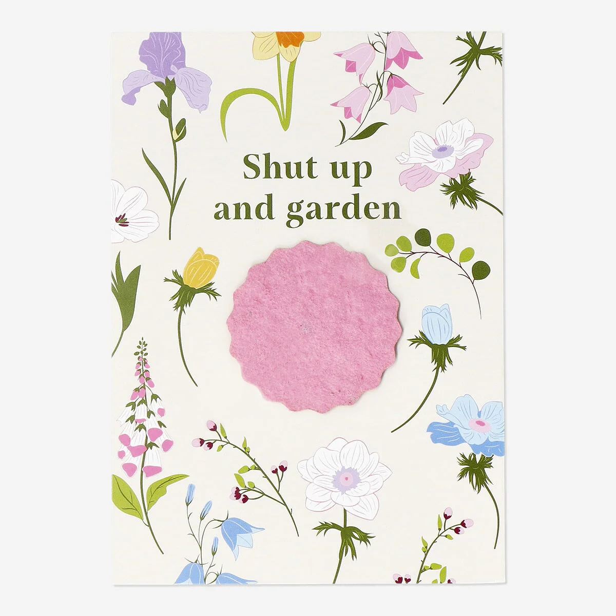 Kort med blandede blomster