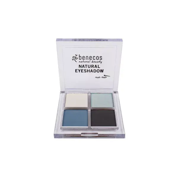 Sombra para olhos Benecos de 4 cores, azul verdadeiro.
