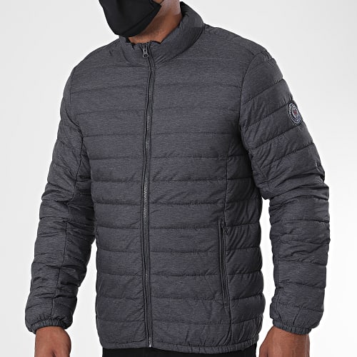 Doudoune Capuche Blight Gris Anthracite Chiné