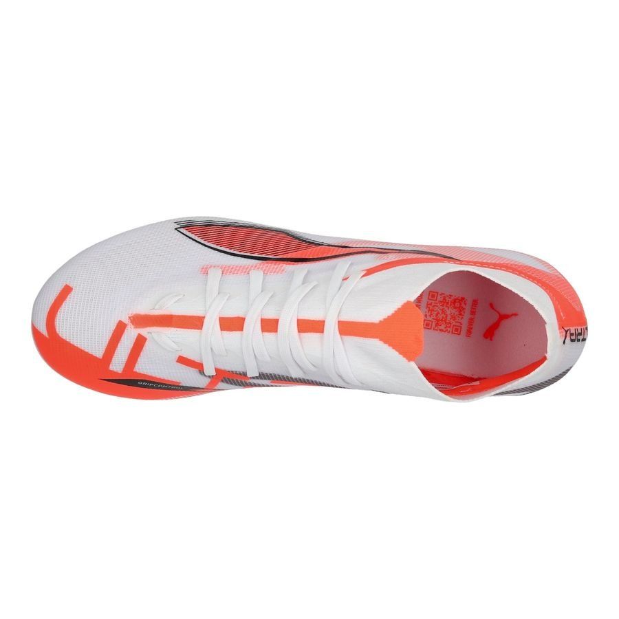 PUMA Ultra 5 Match   FG/AG Unlimited - Blanc/Noir/Glowing Red Femme
