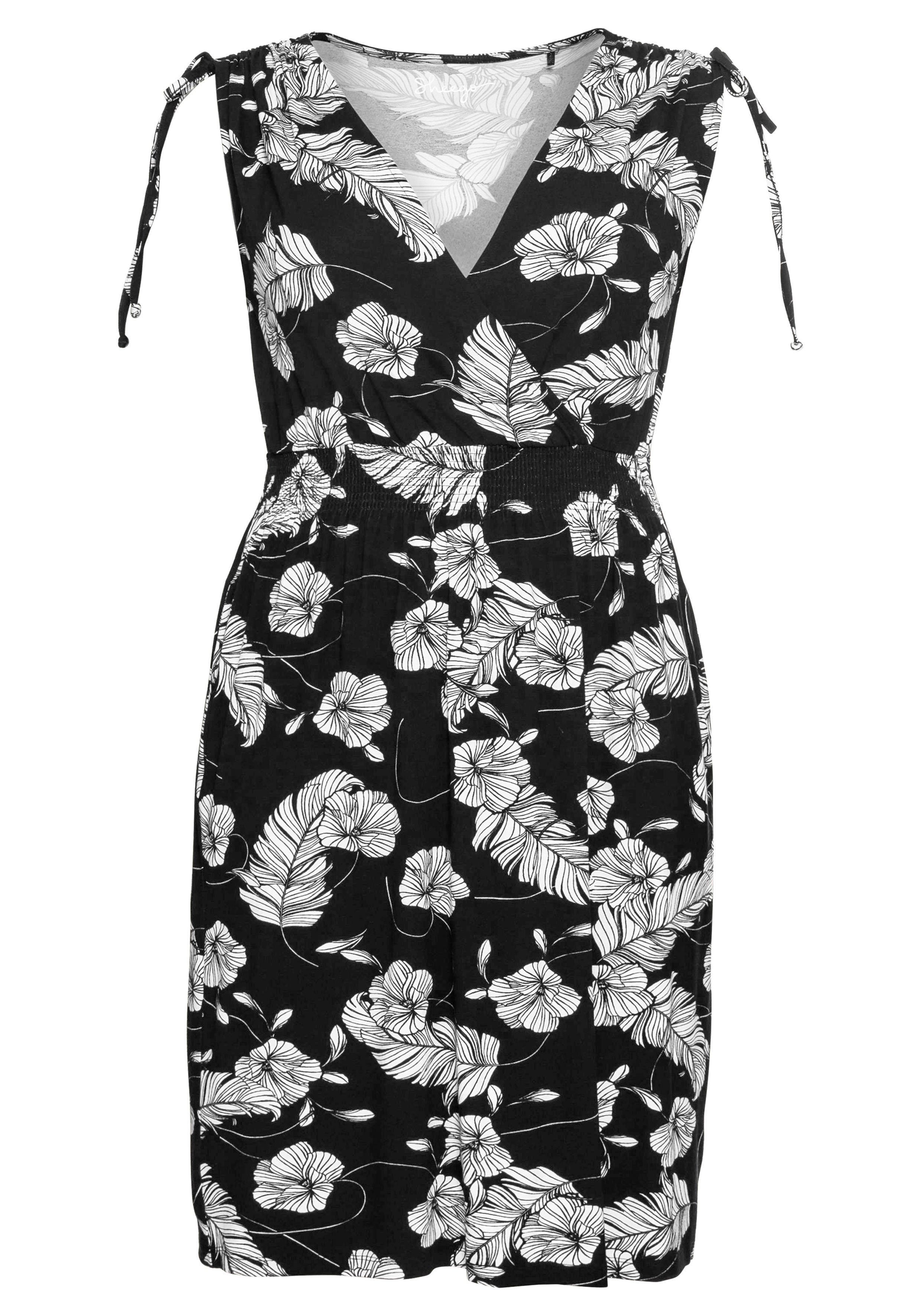 Kleid in Wickeloptik, mit floralem Druck
