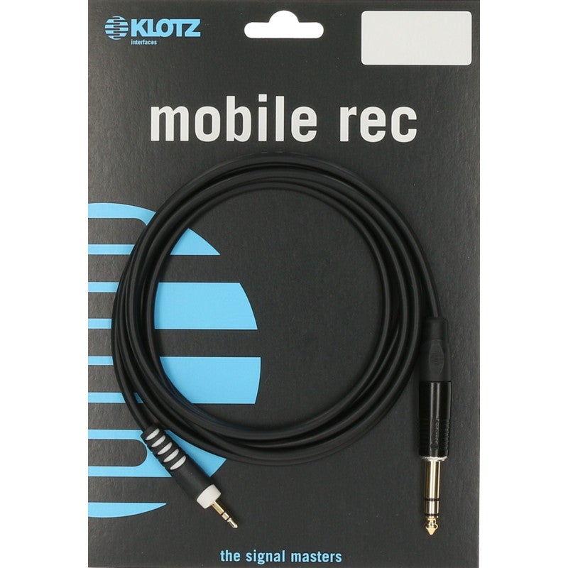 Klotz AS-MJ0150 jack kabel stereo 6.35mm male - 3.5 mm male 1.5m