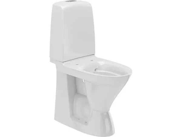 IFØ Ifö Spira gulvstående toilet med lukket S-lås - helt uden skyllekant - 4/2 liter skyllevolume. Høj model.
