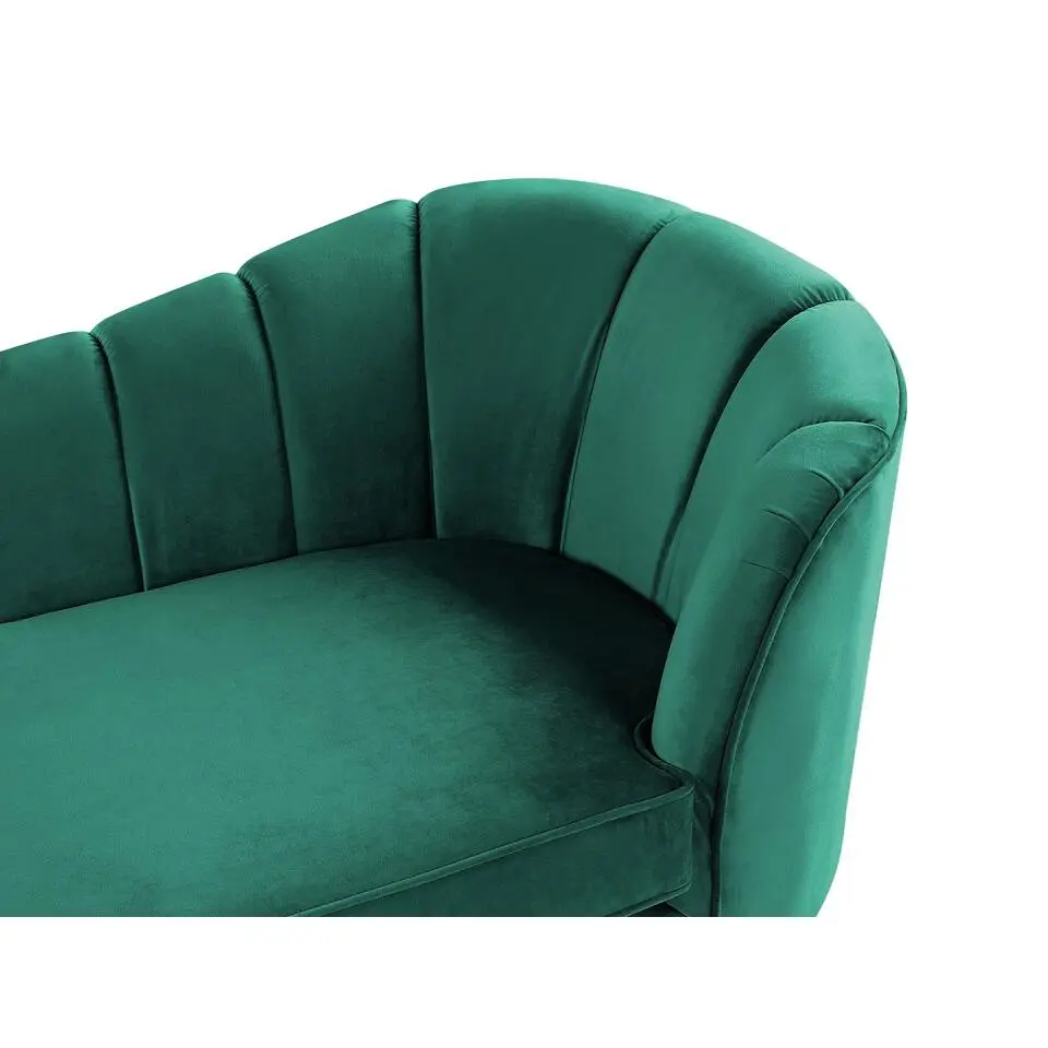 ALLIER - Chaise longue - Groen - Rechterzijde - Fluweel