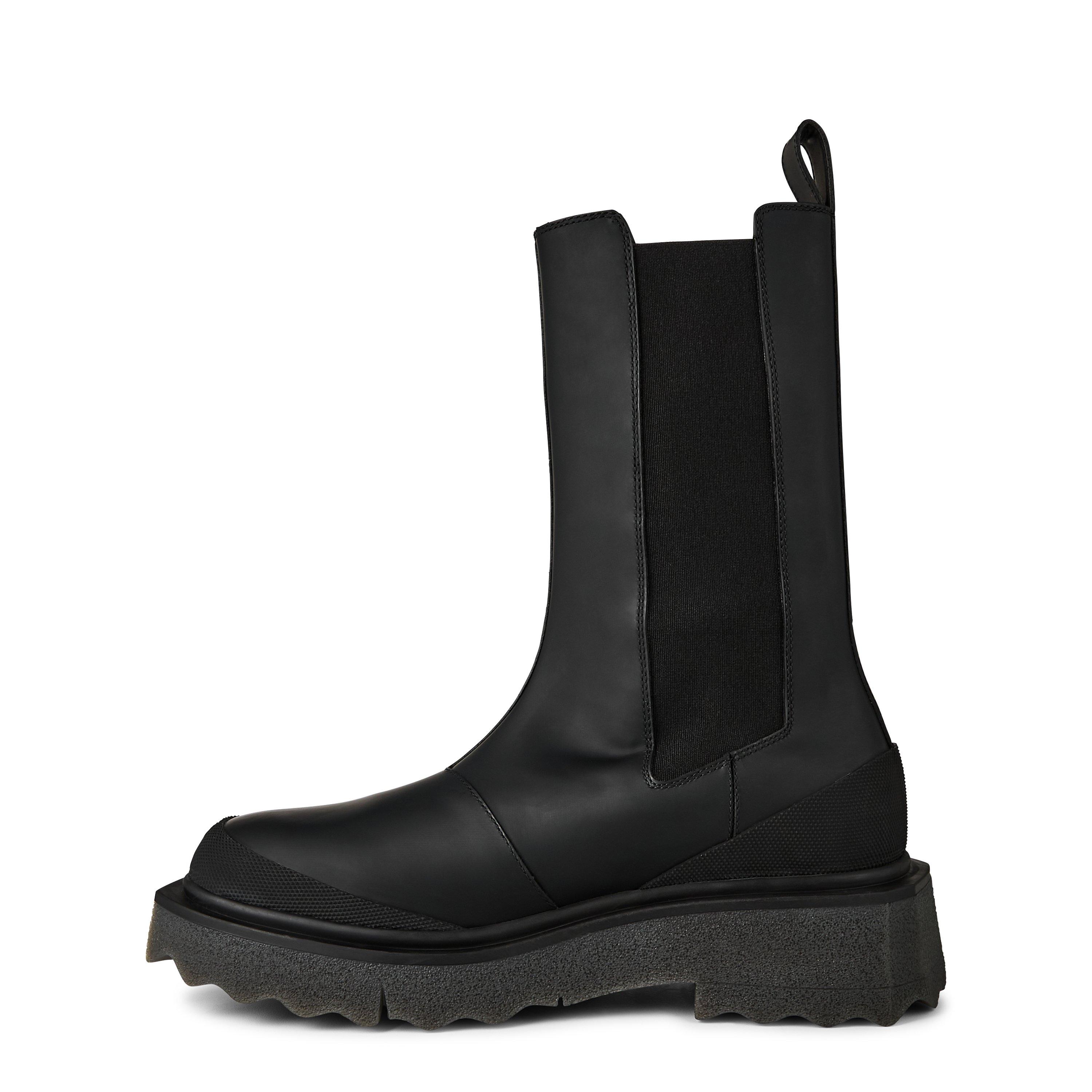 Off White Calf Sponge Chelsea Boots