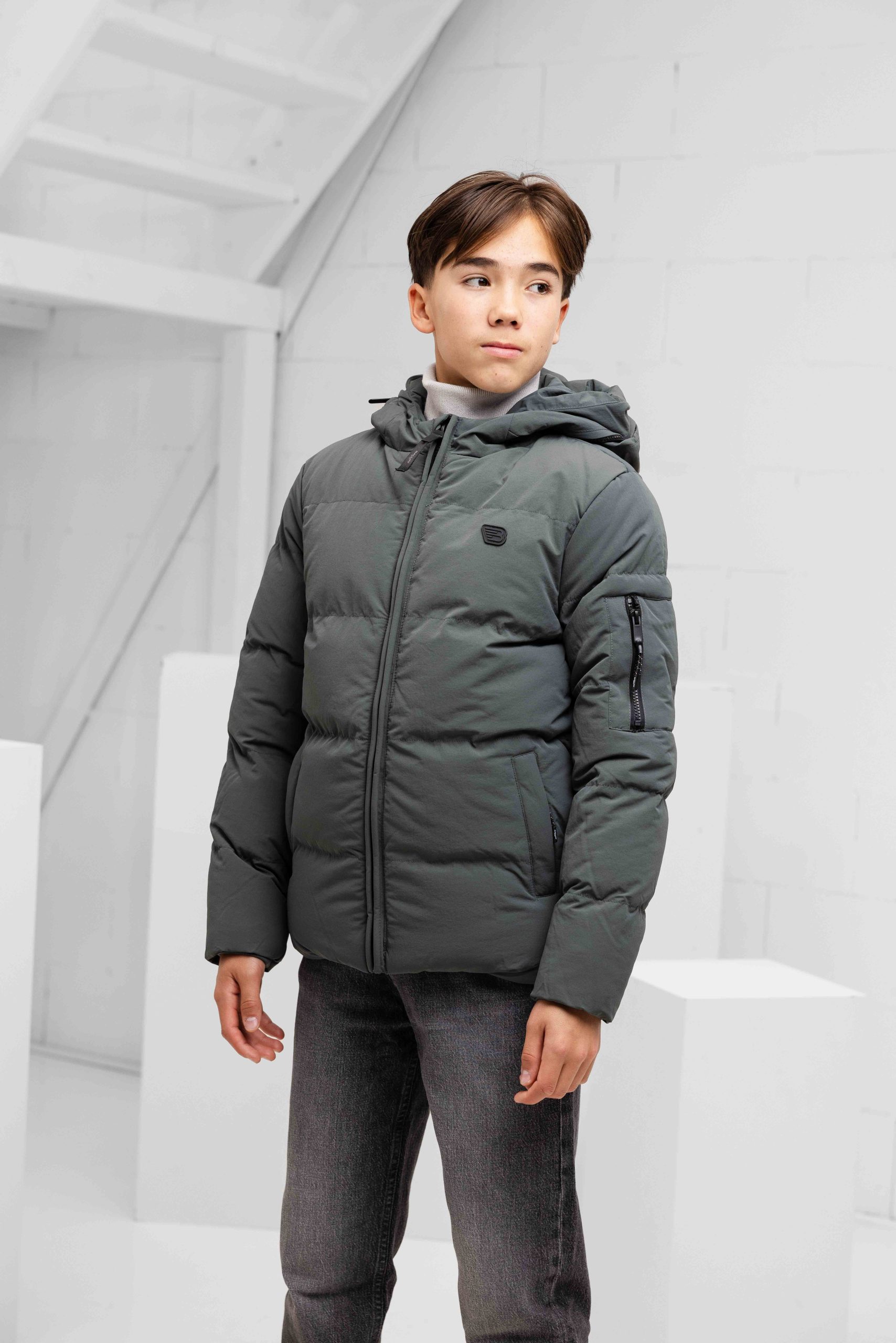 Ballin Amsterdam Puffer Winterjas Kids Groen
