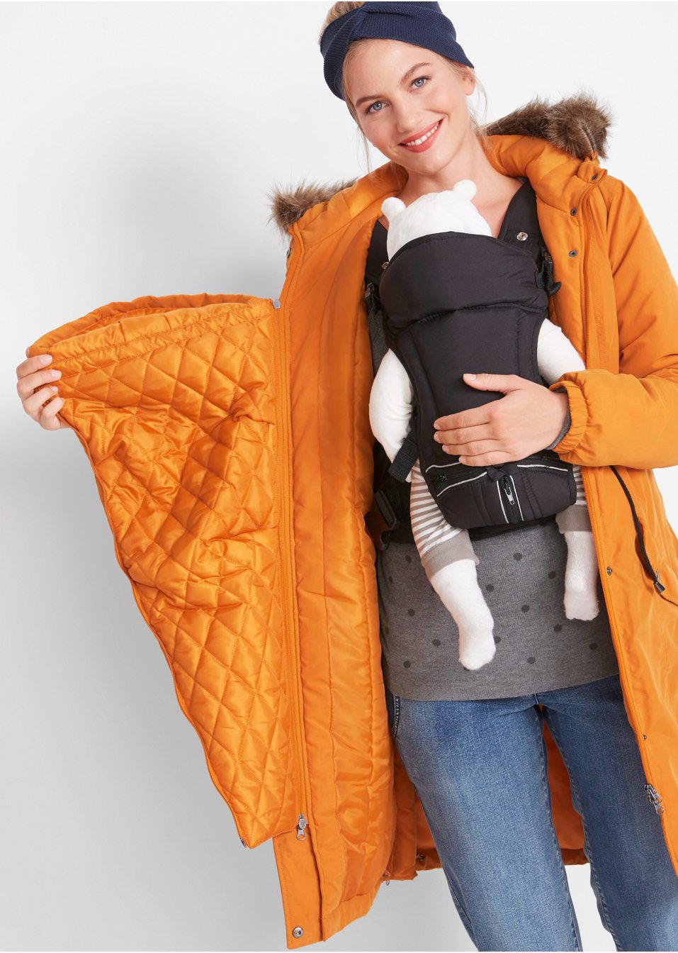 Parka de grossesse/de portage, rembourrée