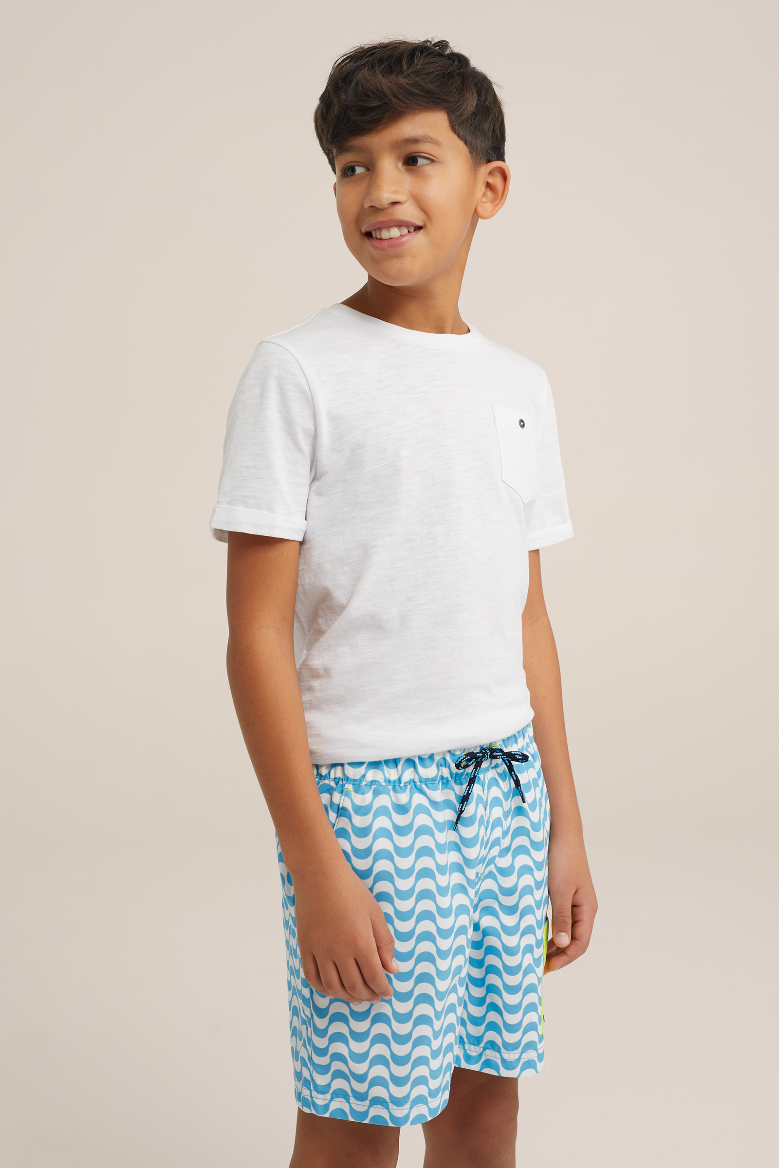 Jongens zwemshort met dessin WE Fashion Lichtblauw