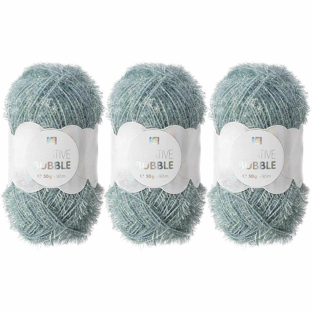 3 pelotes de fil pour éponge créative - creative bubble - patine