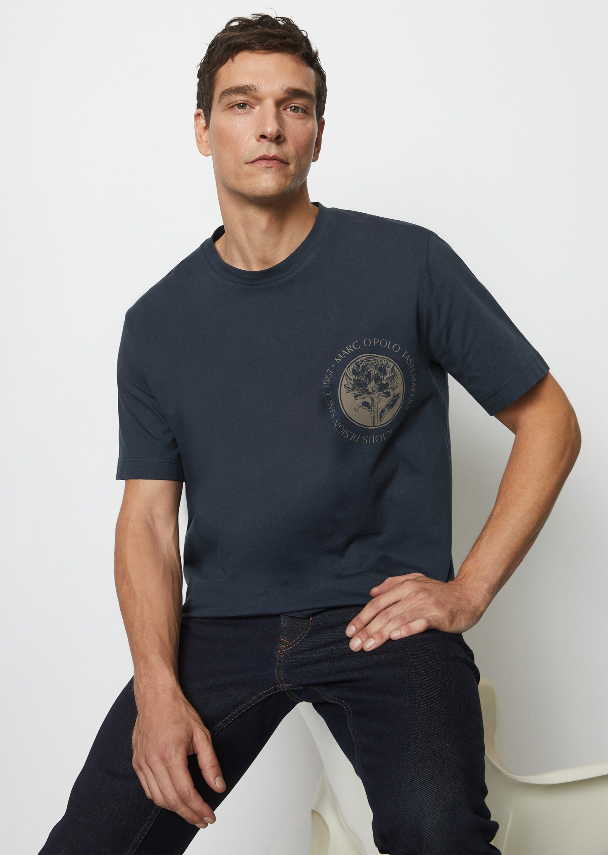 T-Shirt regular aus mittelschwerem Jersey