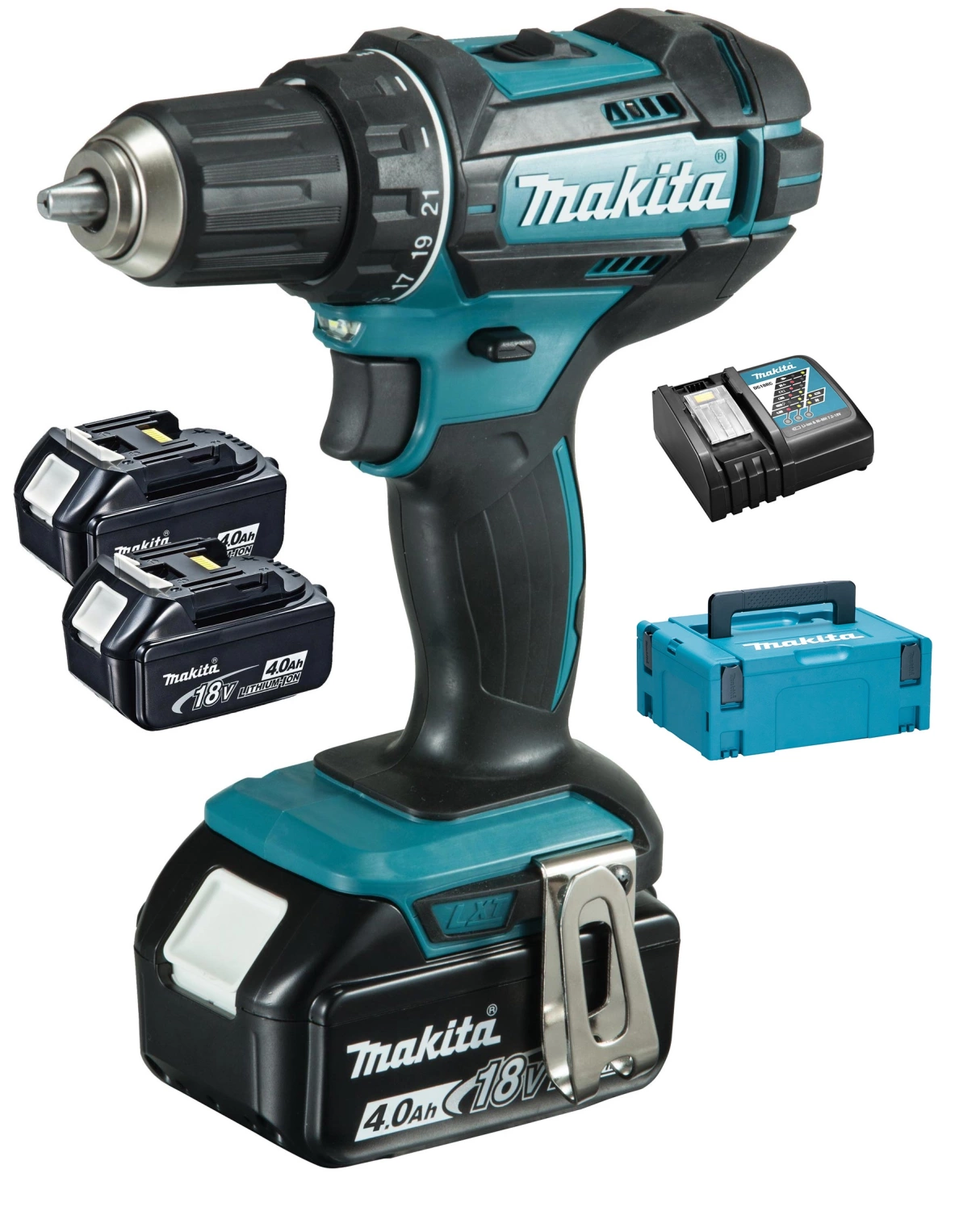 Makita DDF482RM3J 18V Li-Ion accu boor-/schroefmachine set (3x 4.0Ah accu) in Mbox