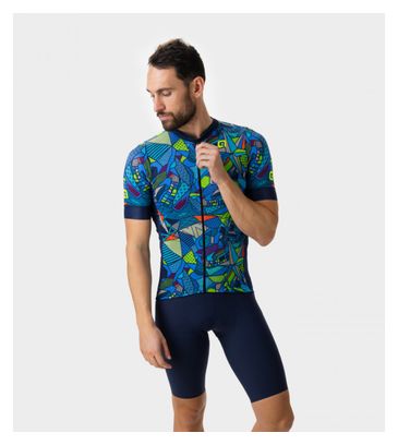 Maillot Manches Courtes Alé Over Bleu