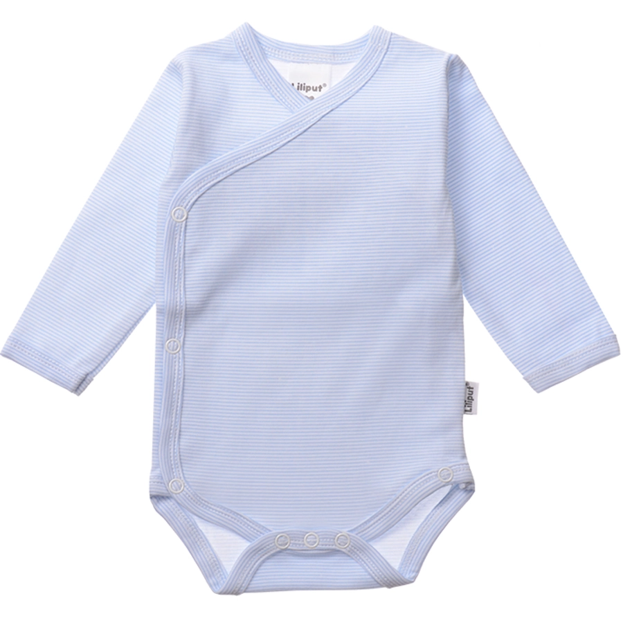 Liliput 2er Pack Wickelbody Langarm weiß blau-gestreift