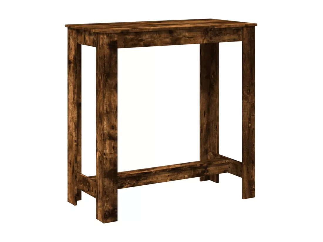 Table de bar chêne fumé 102x50x103,5 cm bois d'ingénierie