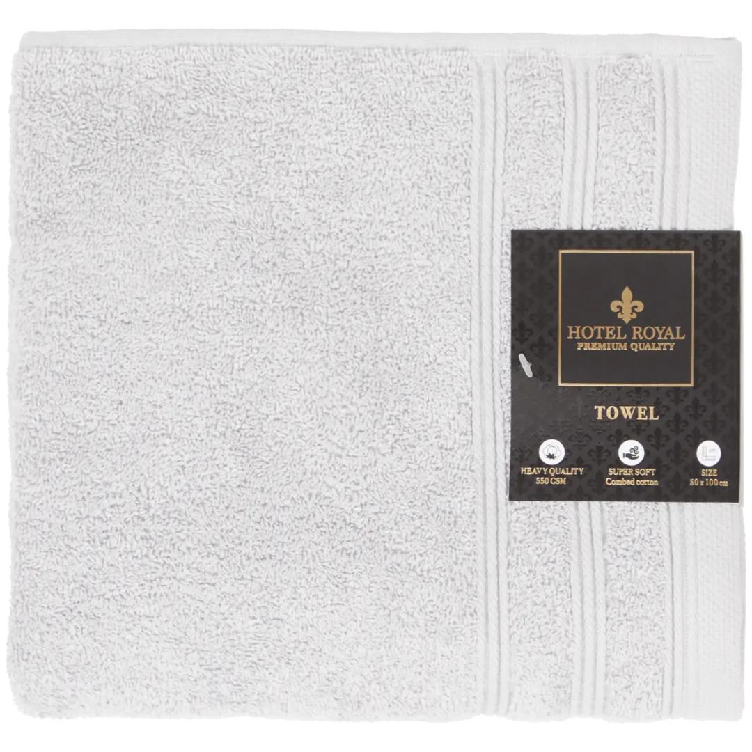 Hotel Royal handdoek lichtgrijs 50 x 100 cm