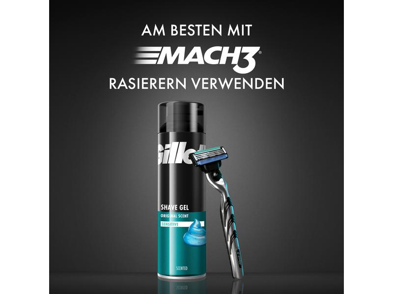 Gillette Rasiergel Sensitive Basis 200 ml Rasiergel für Männer mit empfindlicher Haut