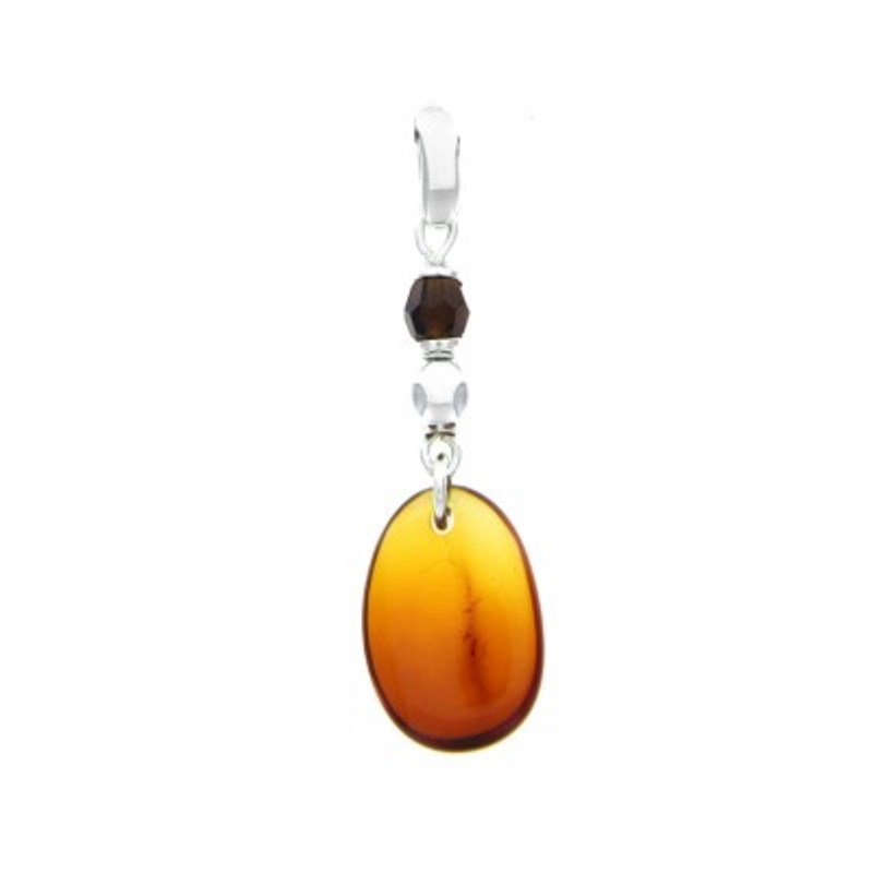 Pendentif ambre argent