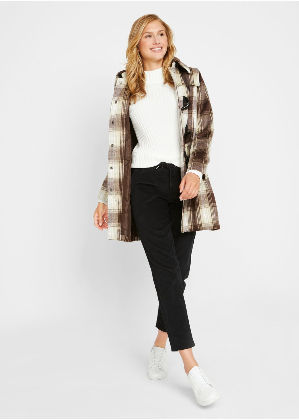 Pantalon velours côtelé avec cordon