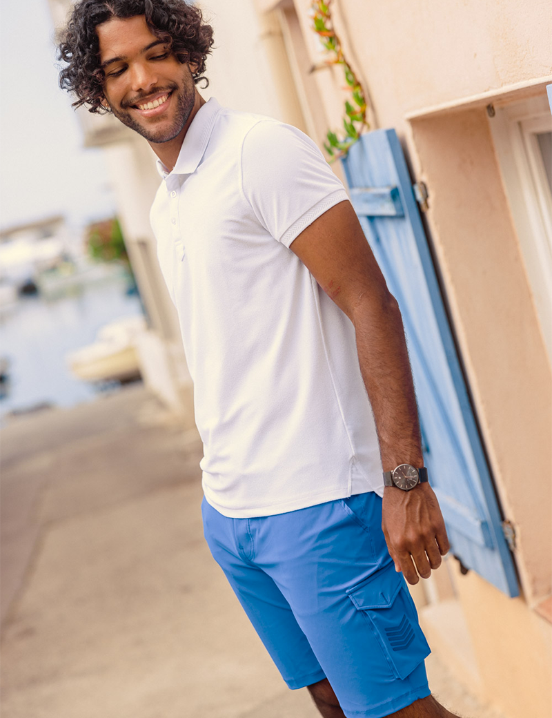 HBT POLO HOMME  ÉPONGE ROCK BLANC