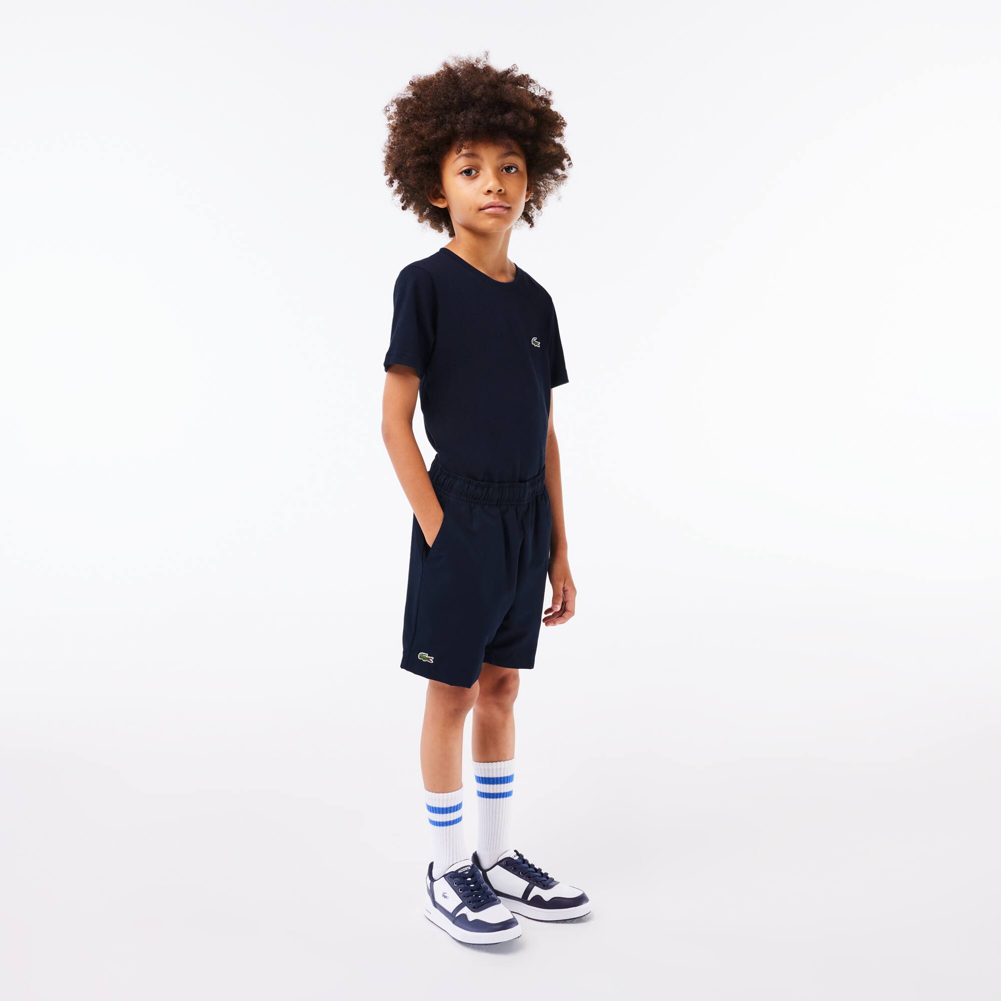 Jungen LACOSTE SPORT Shorts aus Diamant-Taft Hosen - Blau - Lacoste - Jungen