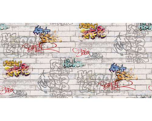 Papierbehang 93561-1 Jongens & Meisjes Graffiti grijs