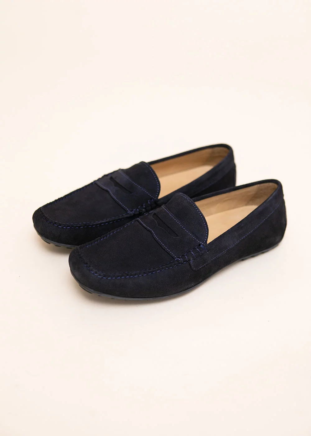 MOCASSIN WD MOC VELOURS BLEU