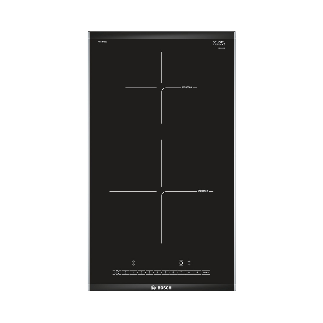 Bosch PIB375FB1E Domino-Induktionskochfeld mit Designrahmen 30 cm