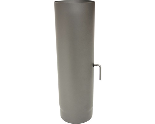 Kachelpijp Ø150 mm met stop 0,5 m gietijzer grijs