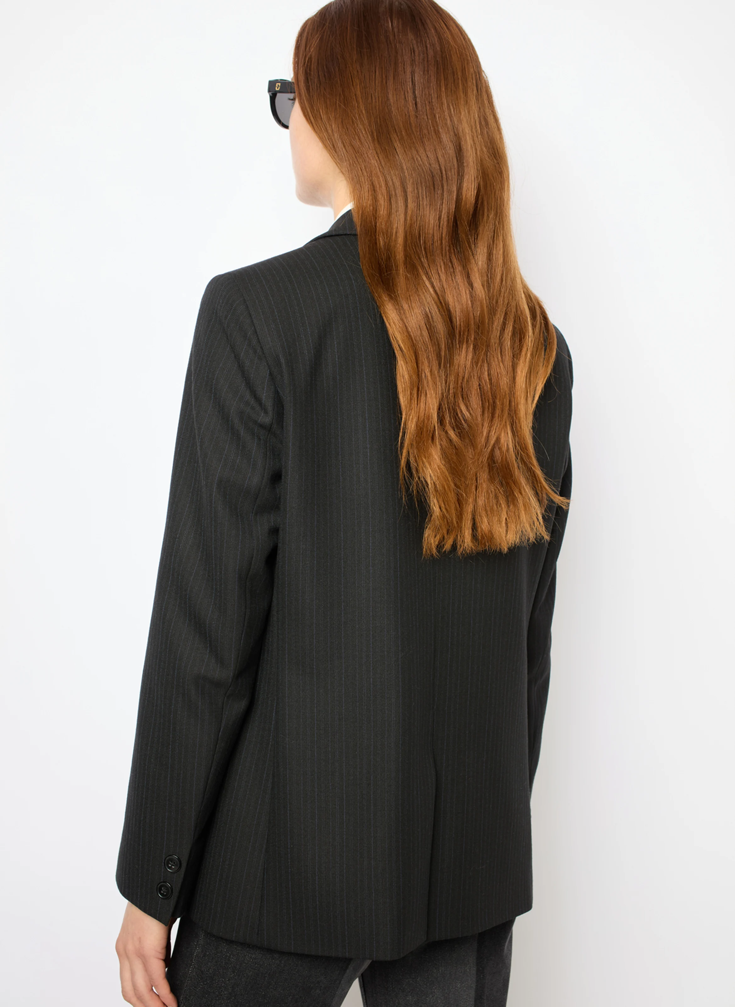 MARYLOU - Blazer imprimé fines rayures, | Noir