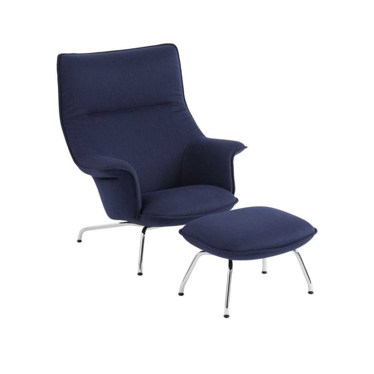 Muuto Doze ottoman Ocean 80 antraciet zwart