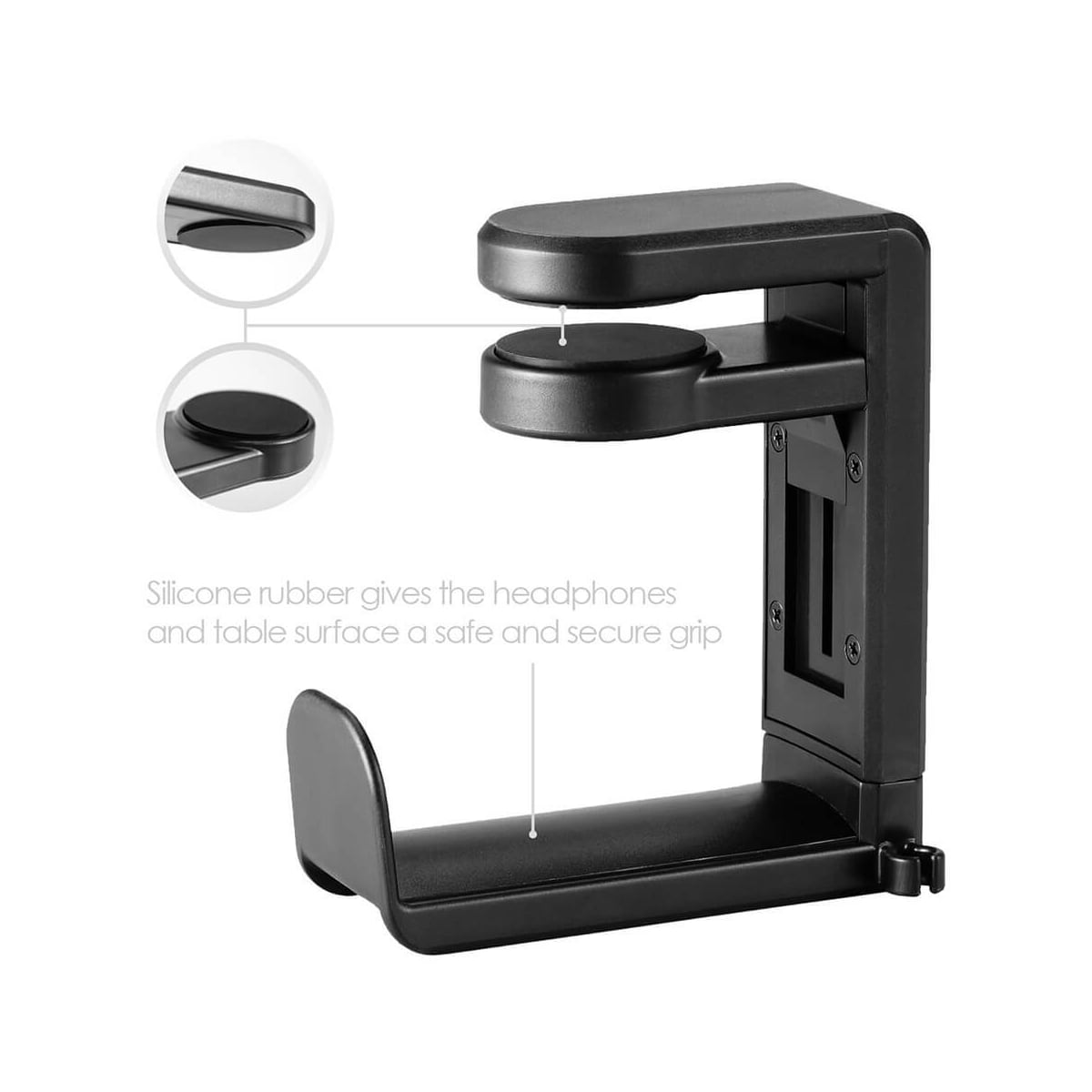 DESIRE2 Holder for Hodetelefon/Headset Svart Monteres på skrivebord