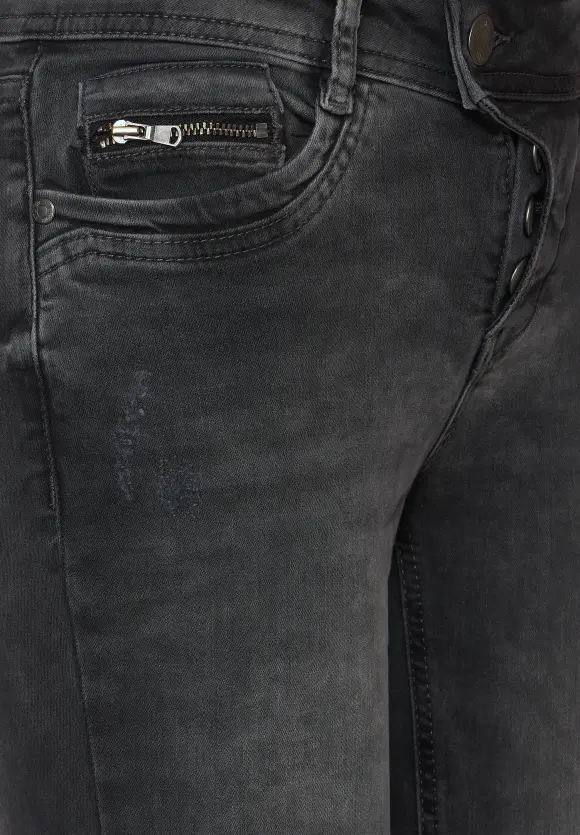 Casual Fit Destroyed Jeans - authentic black destroy