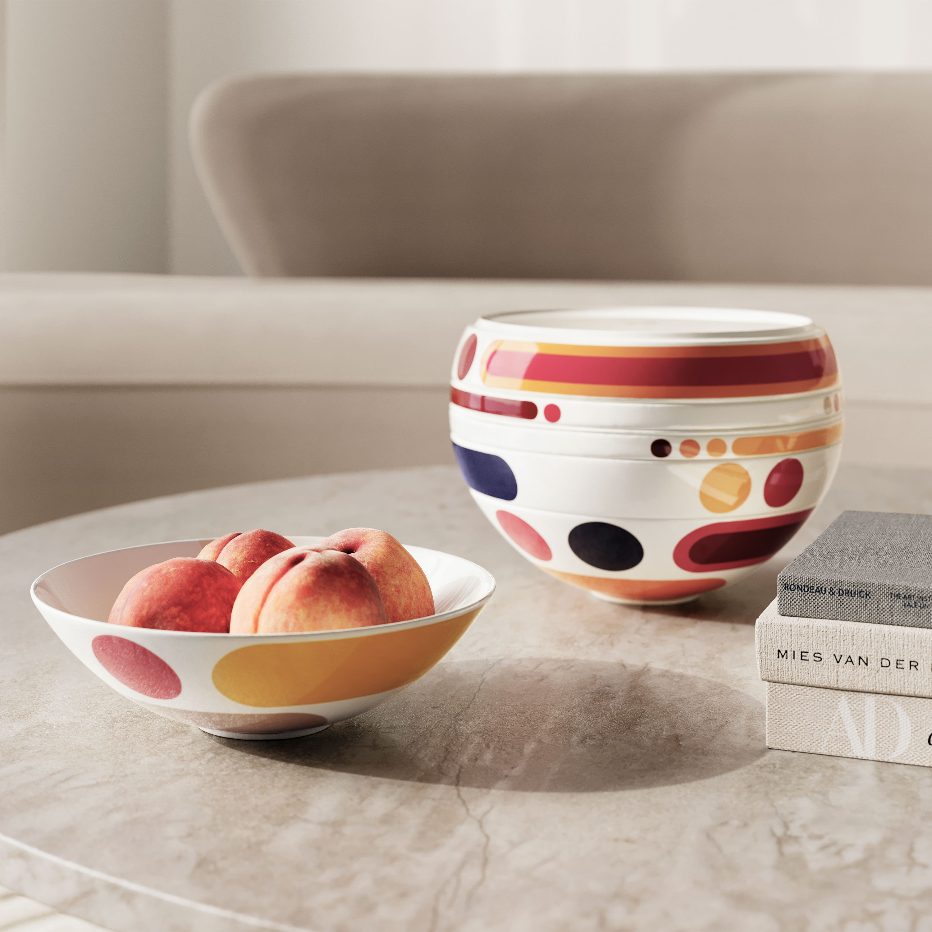 La Boule Dinnerware set Multi-colored, Premium Porcelain