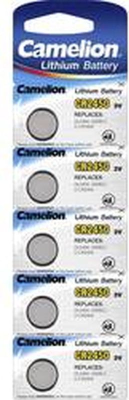 CR2450 lithium Knoopcel blister 5