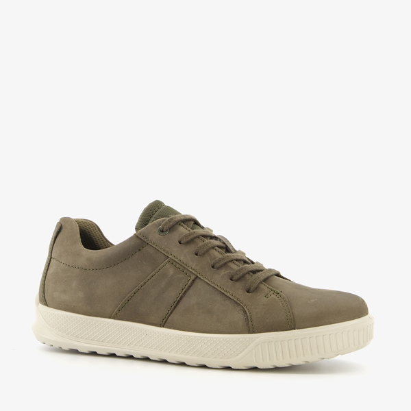 Ecco Byway leren heren sneakers bruin/groen