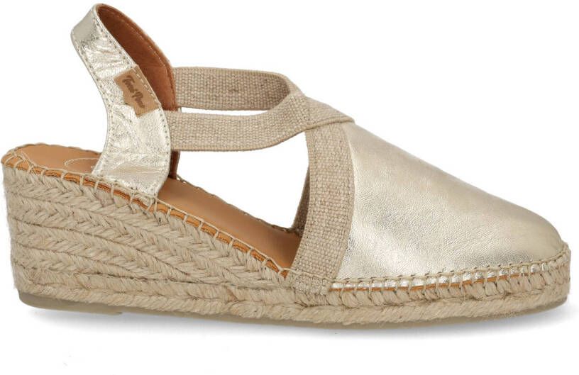 Toni Pons Tossa platinum leren espadrilles dames (TOSSA plati)