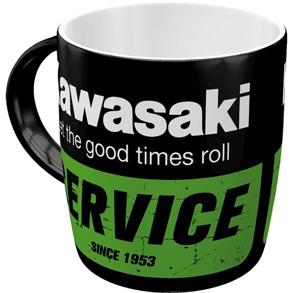 nostalgic art - Mug Kawasaki - Service Noir / Blanc / Vert