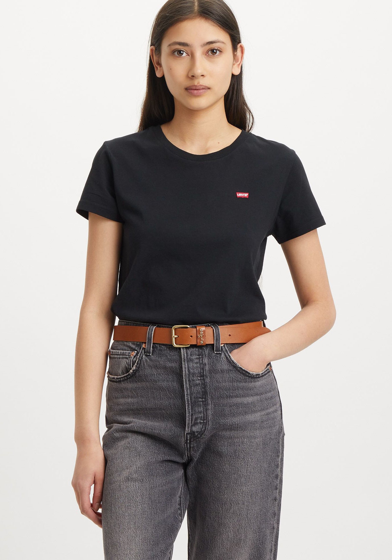 Levi's® Ledergürtel »CALYPSO«, mit eckiger Schliesse und goldfarbenem Finish