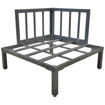 Caddo hoek palletframe Venda 80 cm zwart metaal