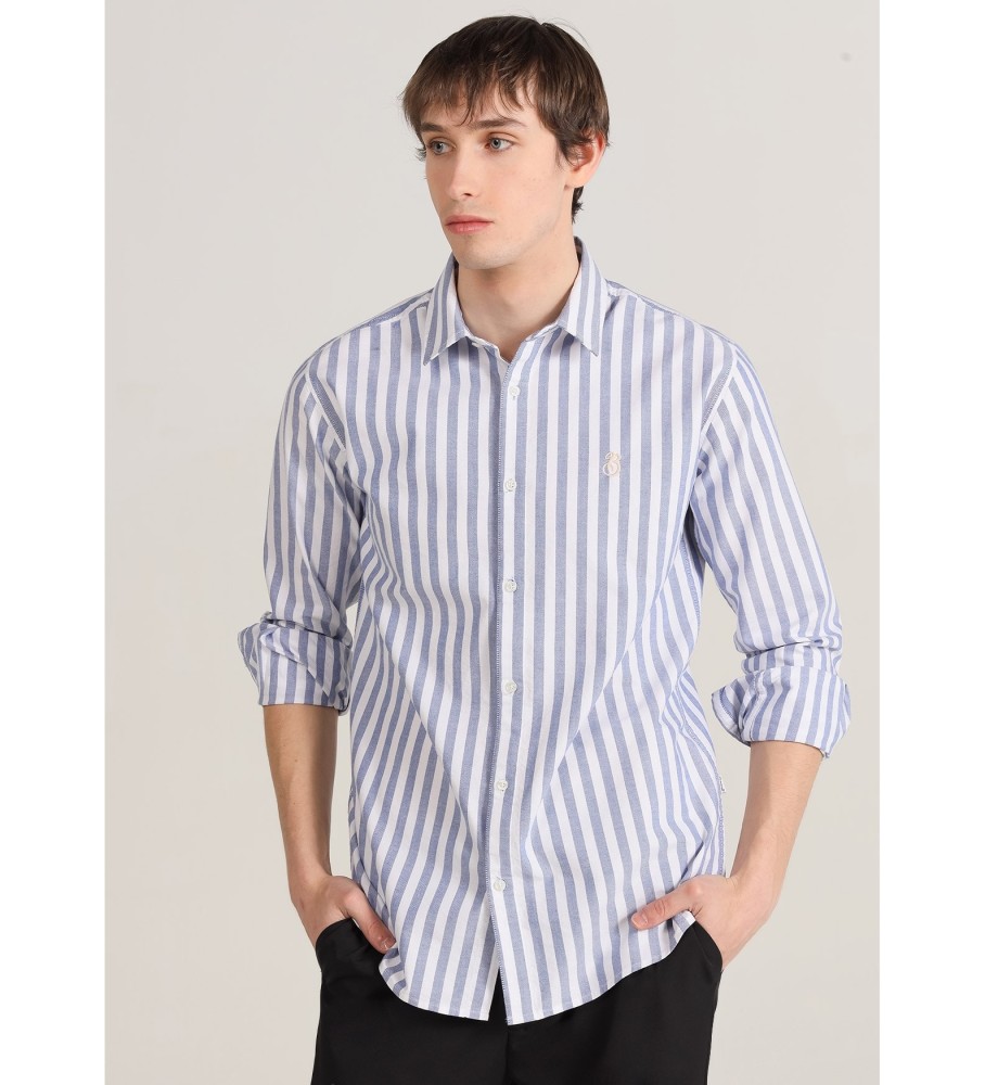 Camisa Oxford azul de manga comprida Bendorff