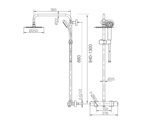 IMEX PRODUCTS - Barre et colonne de douche Colonne de douche thermostatique turn clean system imex kent...