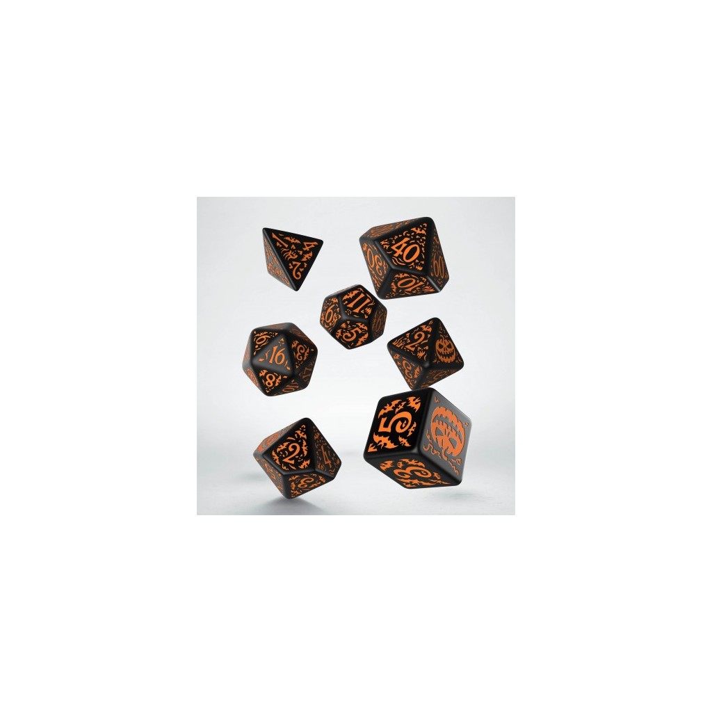 Halloween Pumpkin Black & Orange Dice Set