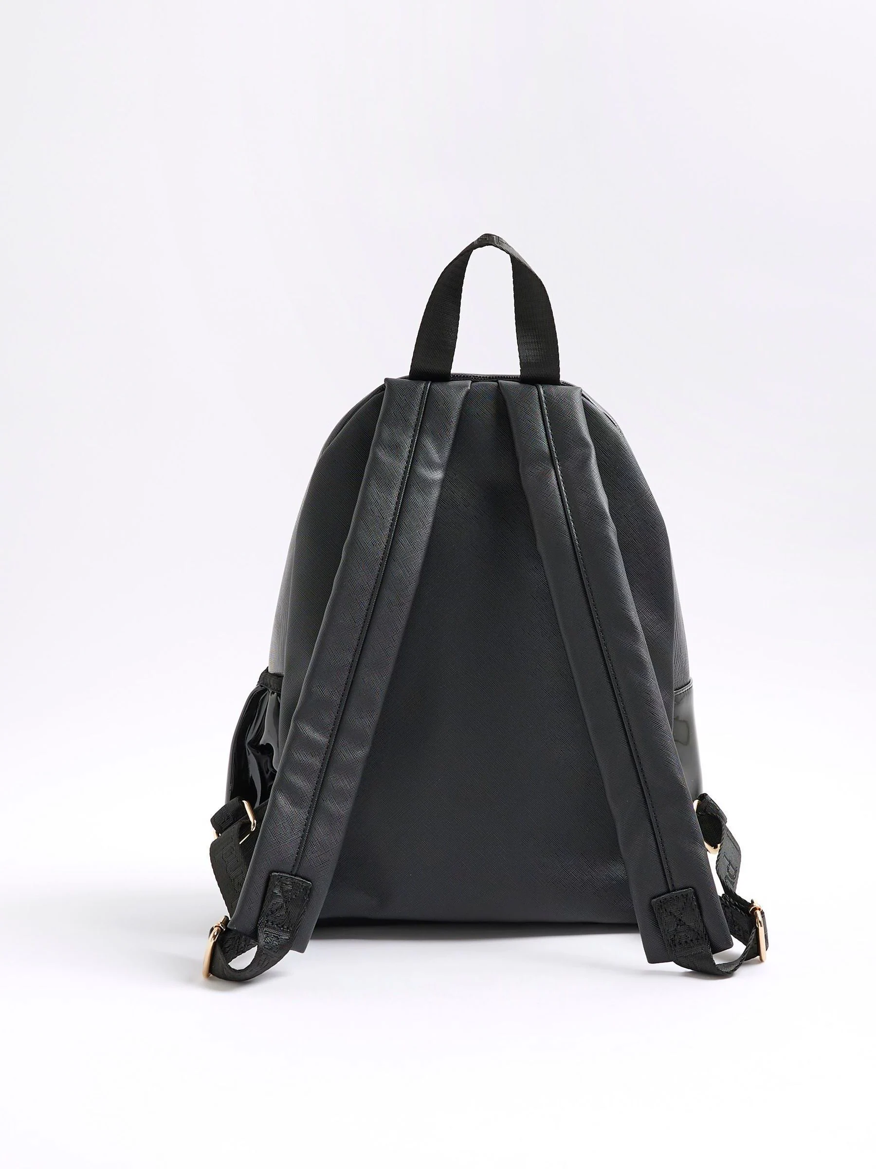 Zwart - River Island Heart Lock Pocket Backpack
