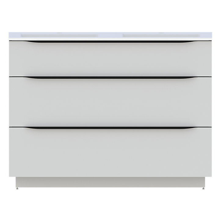 Meuble sous vasque à poser Pamili blanc mat 120 cm