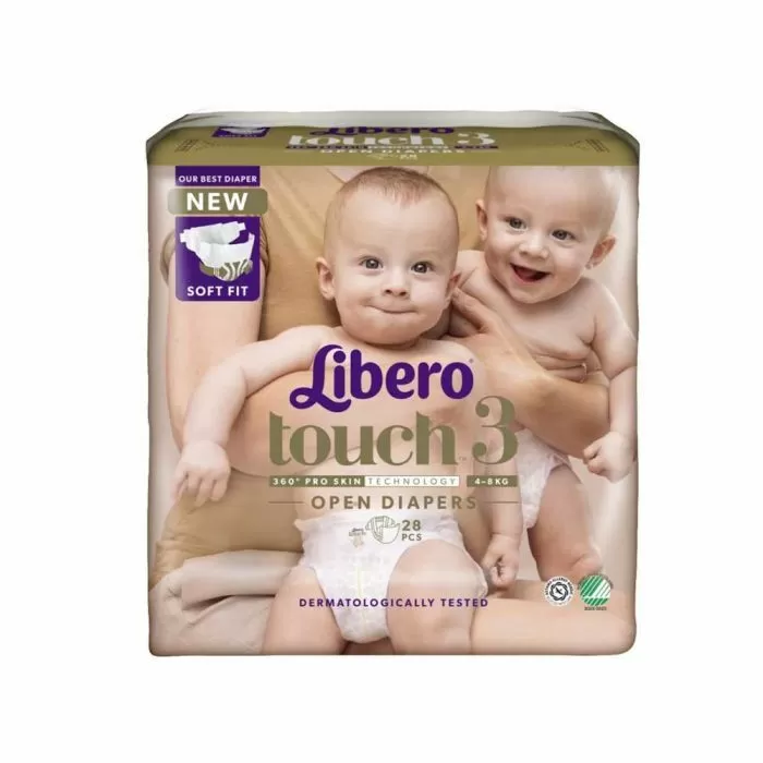Libero Touch 3 Åben Ble 5-9 kg. - 28 stk.
