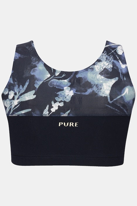 Bustier, Blätter, Rundhals, Biobaumwolle