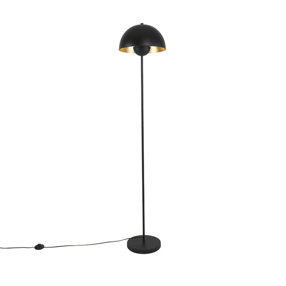 Qazqa vloerlampen magnax zwart e27