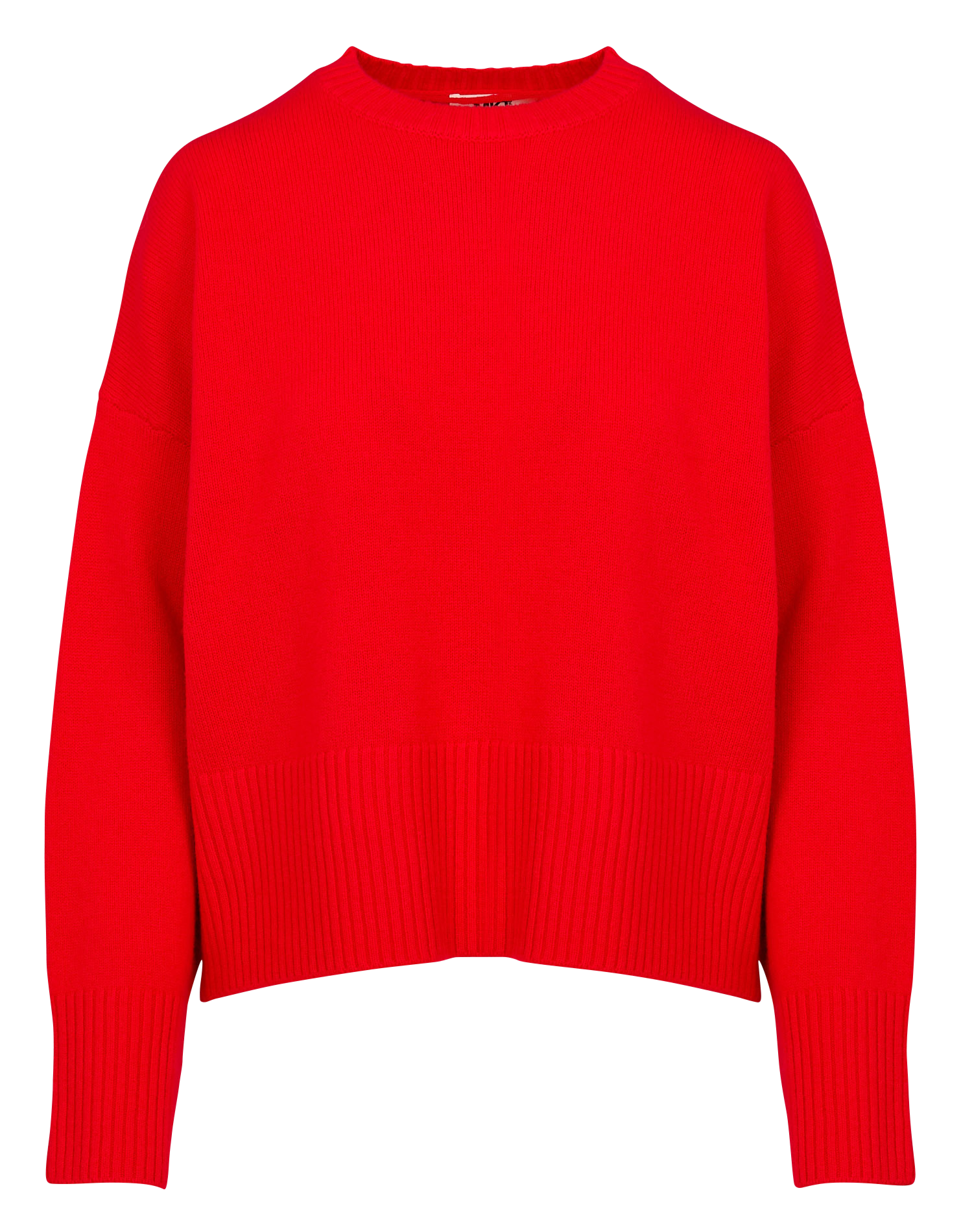 KOOL - Pull oversize col rond en laine | Rouge